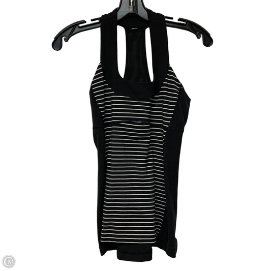 Athletic Tank Top By Lululemon In Black & White, Size: S