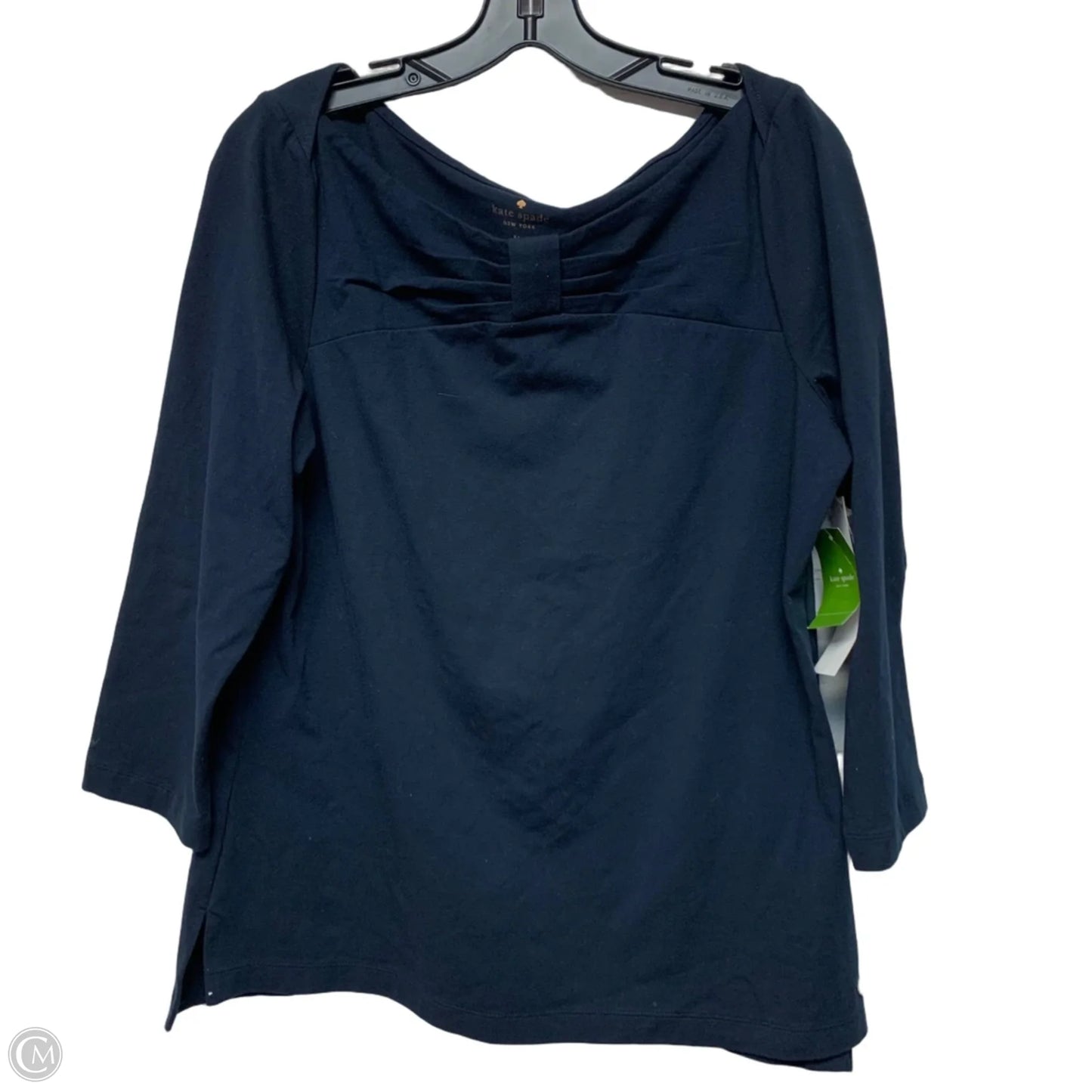 Top 3/4 Sleeve Designer By Kate Spade In Navy, Size: Xl