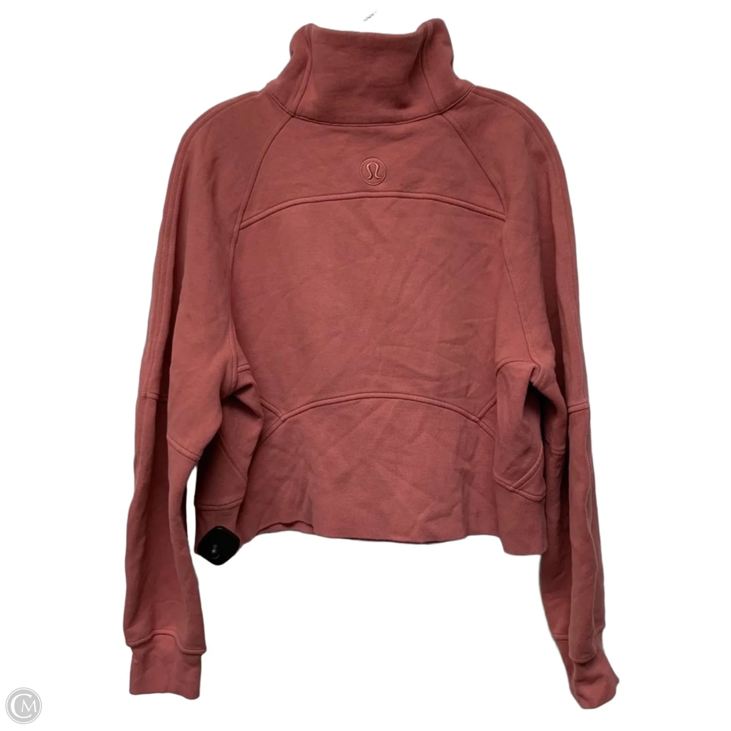 Athletic Sweatshirt Collar By Lululemon In Pink, Size: M