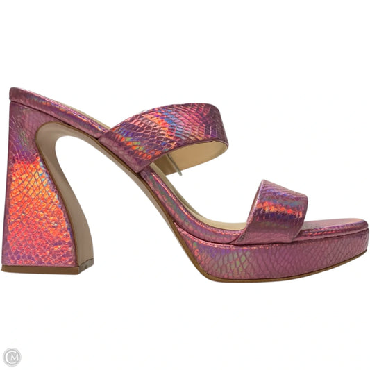 Sandals Heels Block By Jessica Simpson In Pink, Size: 8.5
