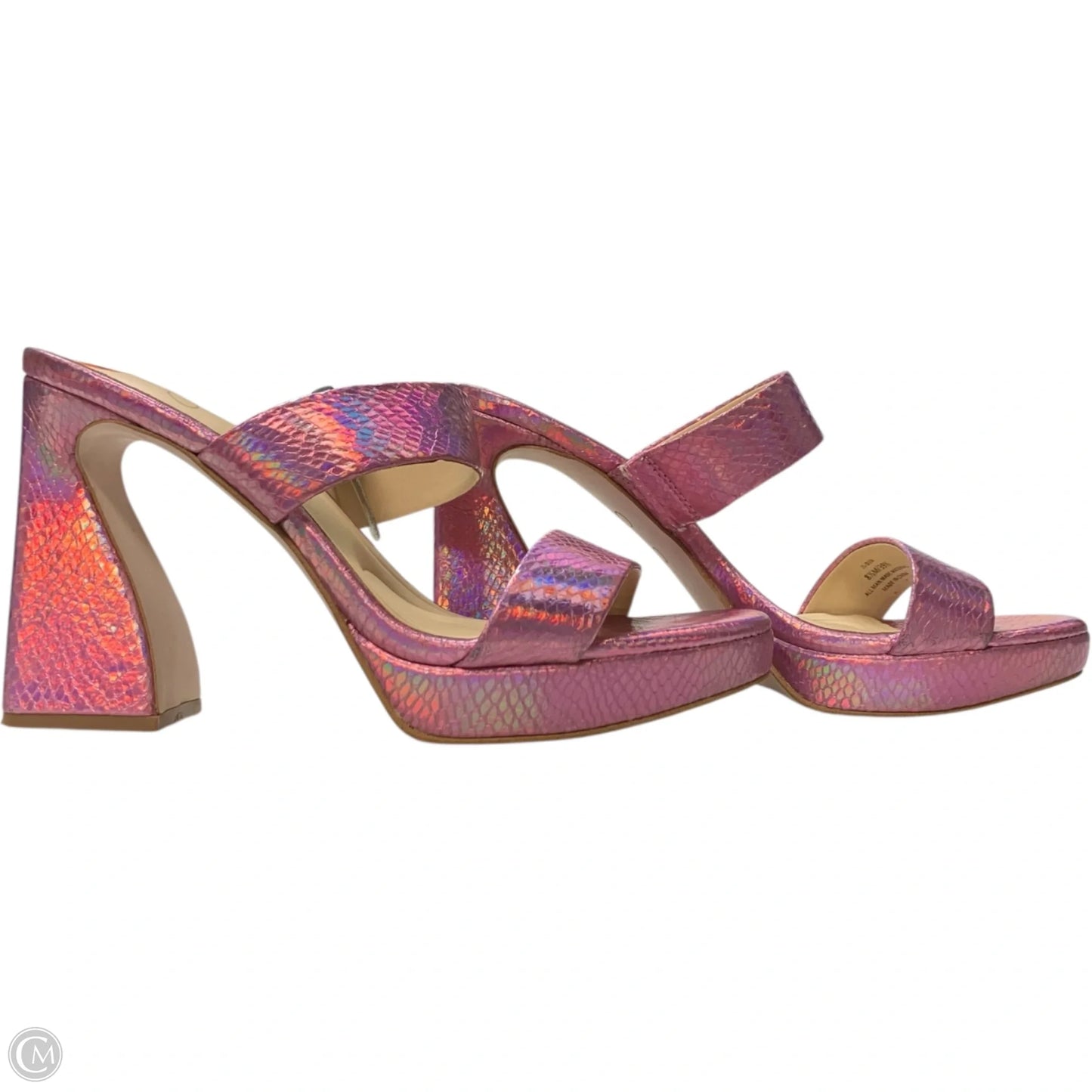 Sandals Heels Block By Jessica Simpson In Pink, Size: 8.5