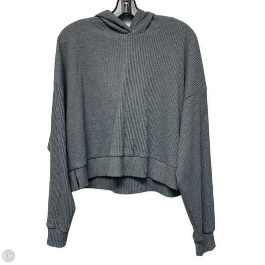 Sweatshirt Hoodie By Alo In Grey, Size: M