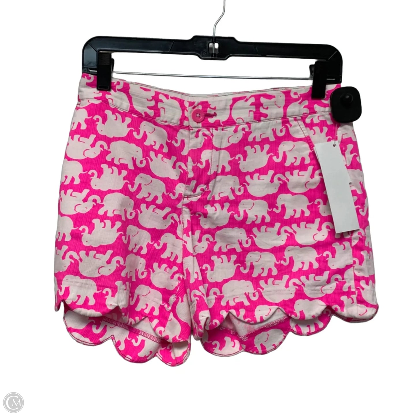 Shorts Designer By Lilly Pulitzer In Pink & White, Size: 4
