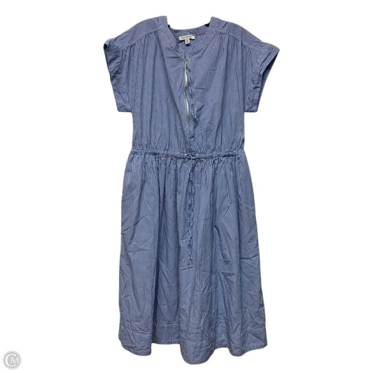 Dress Casual Midi By Free Assembly In Blue & White, Size: M