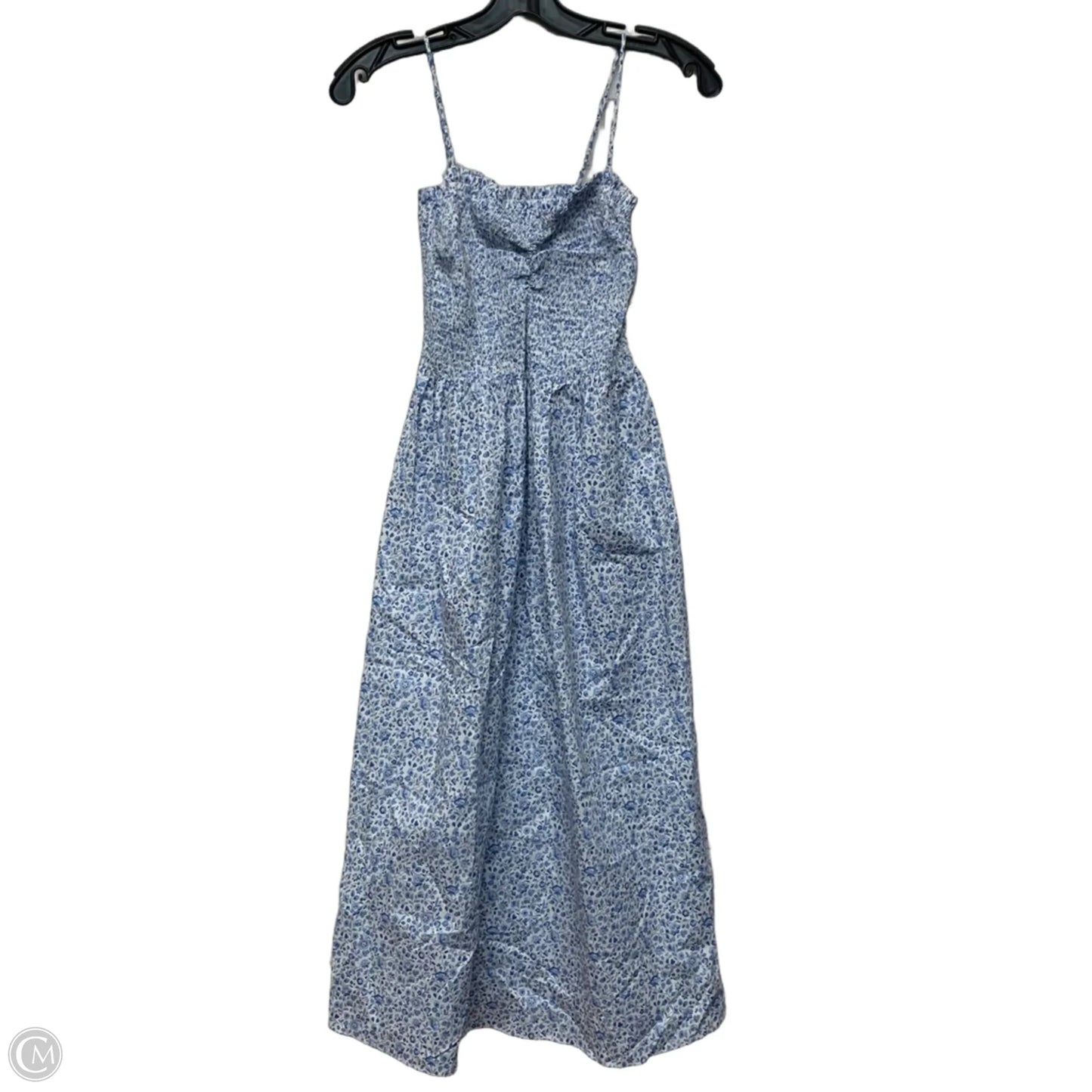 Dress Casual Midi By H&m In Blue & White, Size: S