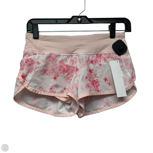 Athletic Shorts By Lululemon In Pink, Size: Xs