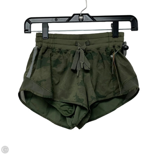 Athletic Shorts By Lululemon In Green, Size: Xs