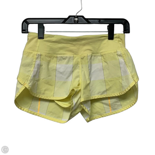 Athletic Shorts By Lululemon In Yellow, Size: Xs