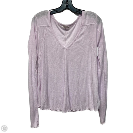 Top Long Sleeve By Free People In Purple, Size: S