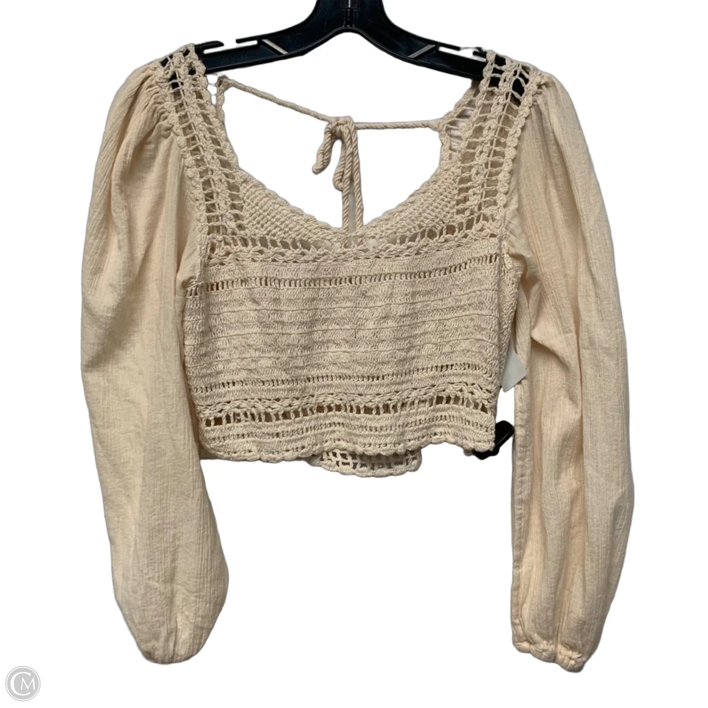 Top Long Sleeve By Free People In Cream, Size: S