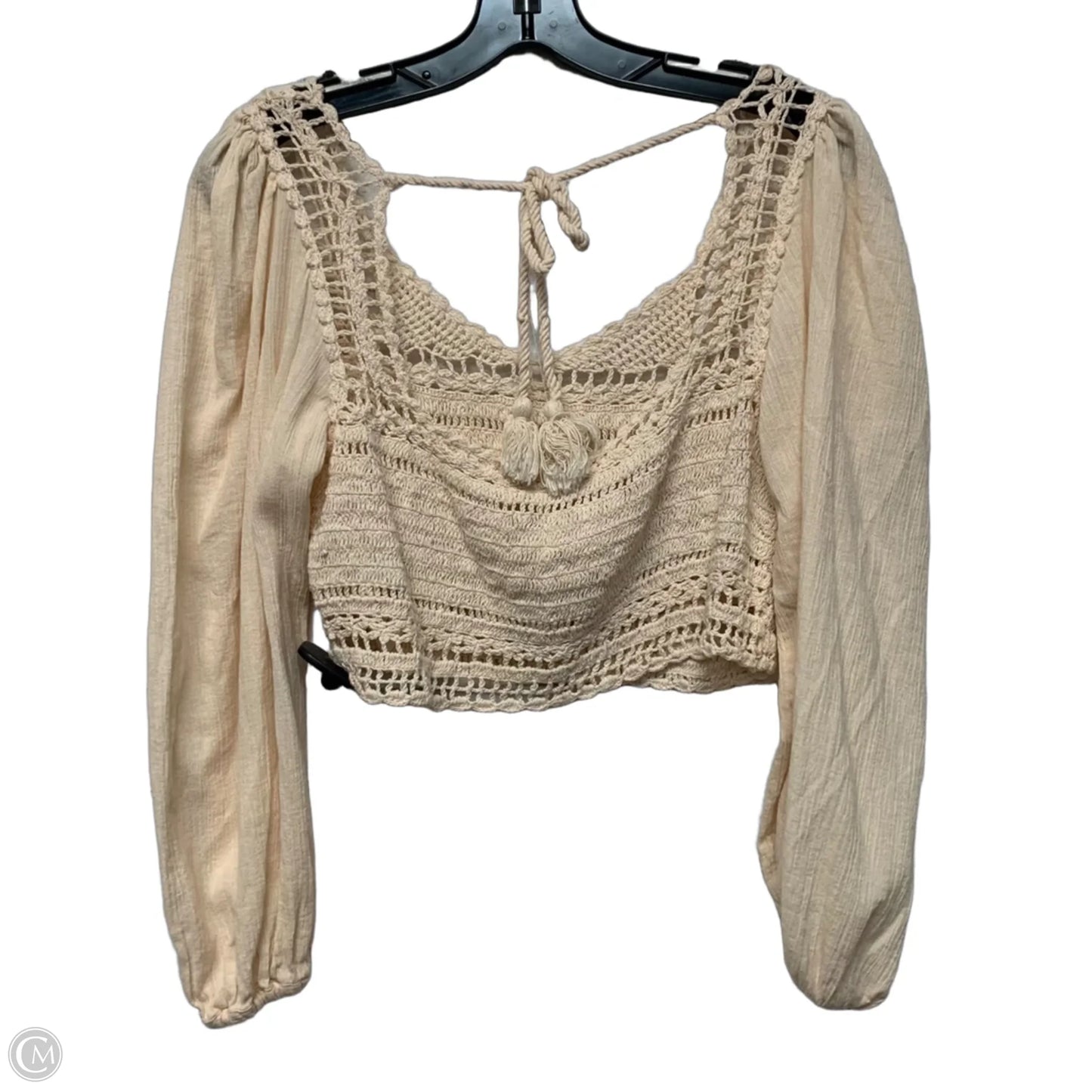 Top Long Sleeve By Free People In Cream, Size: S