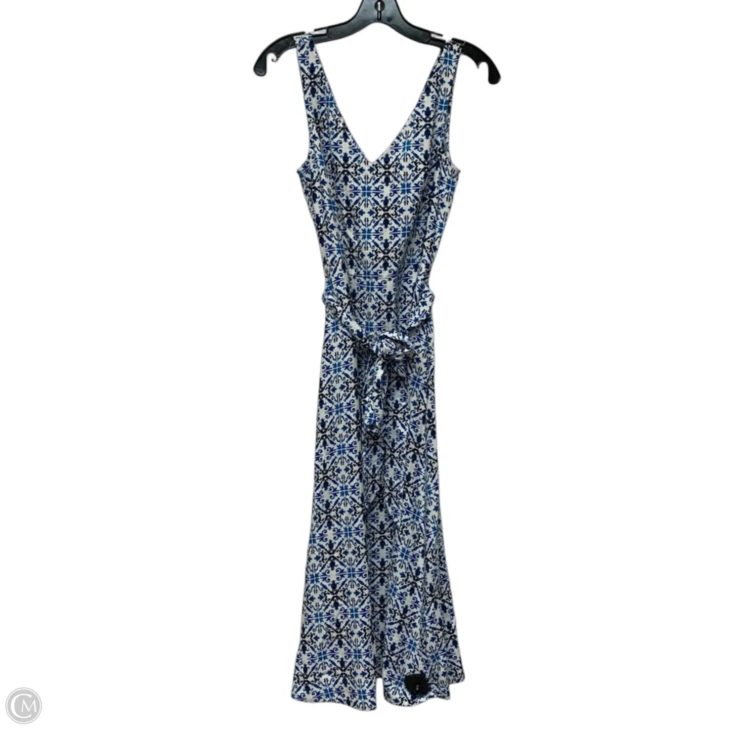 Dress Casual Maxi By White House Black Market In Blue & White, Size: Xs