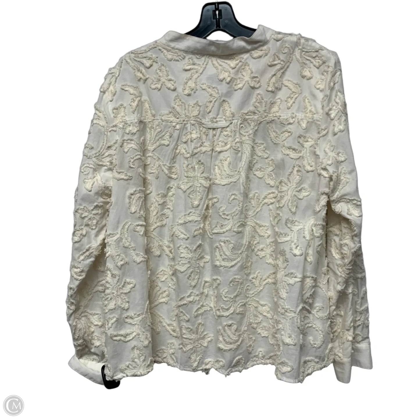 Top Long Sleeve By Pilcro In Cream, Size: M