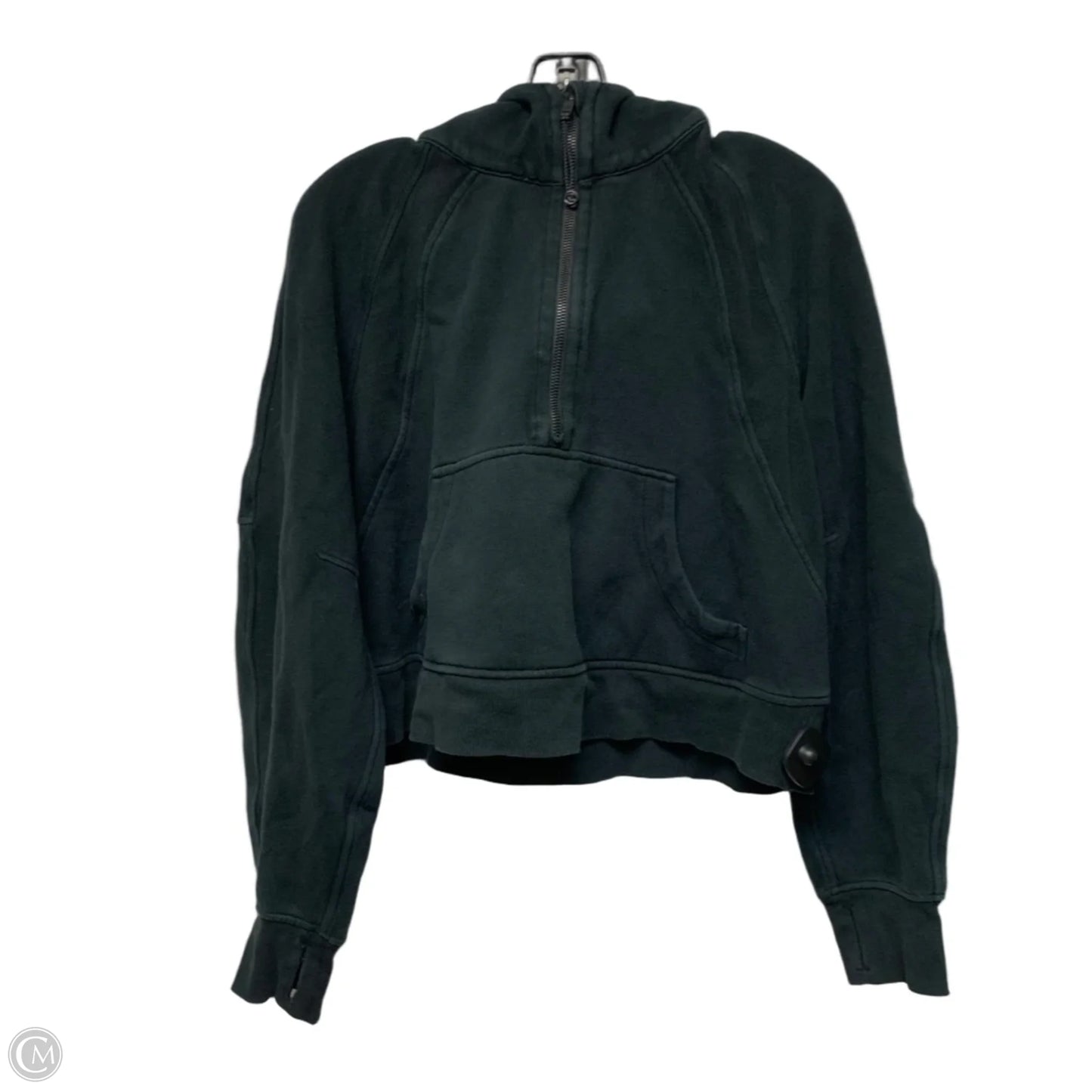 Athletic Sweatshirt Hoodie By Lululemon In Black, Size: M