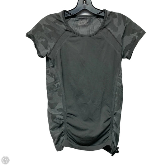 Athletic Top Short Sleeve By Athleta In Grey, Size: S