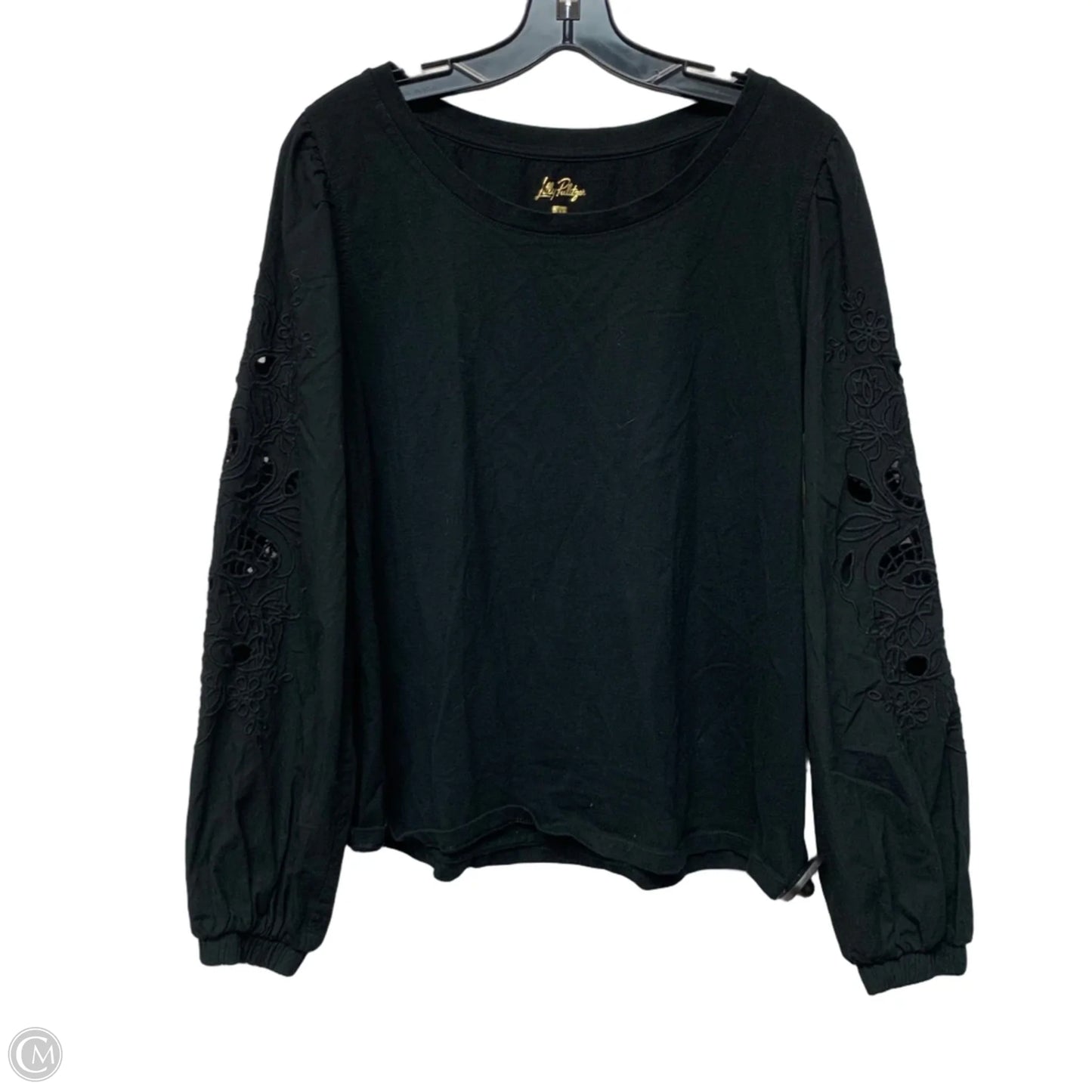 Top Long Sleeve Designer By Lilly Pulitzer In Black, Size: Xl
