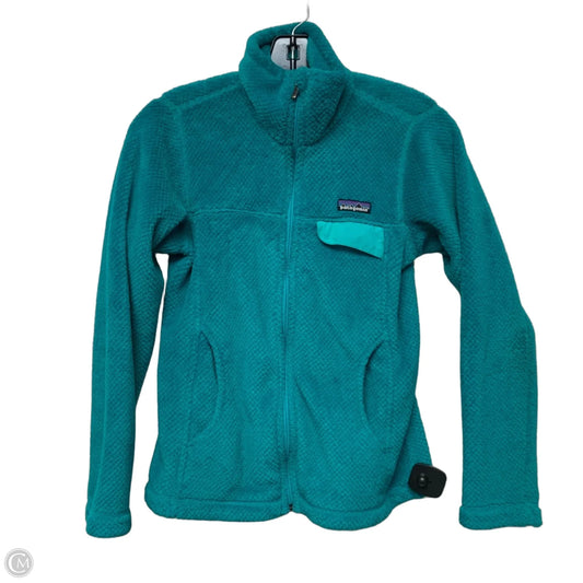 Jacket Fleece By Patagonia In Teal, Size: Xs