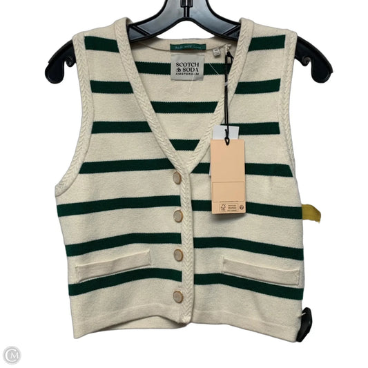 Vest Sweater By Scotch & Soda In Cream & Green, Size: Xs