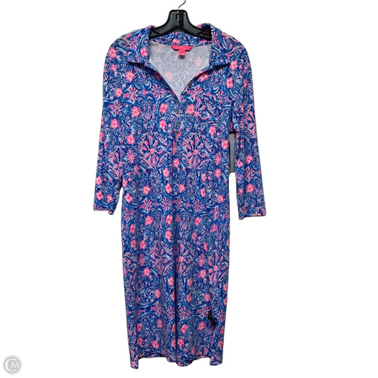 Dress Designer By Lilly Pulitzer In Blue & Pink, Size: L