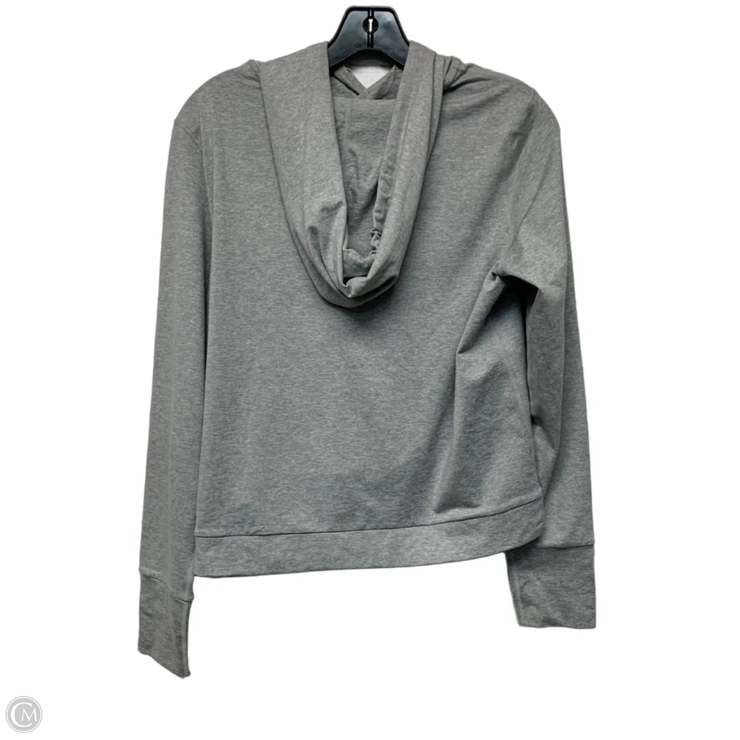 Athletic Top Long Sleeve Hoodie By Vuori In Grey, Size: M