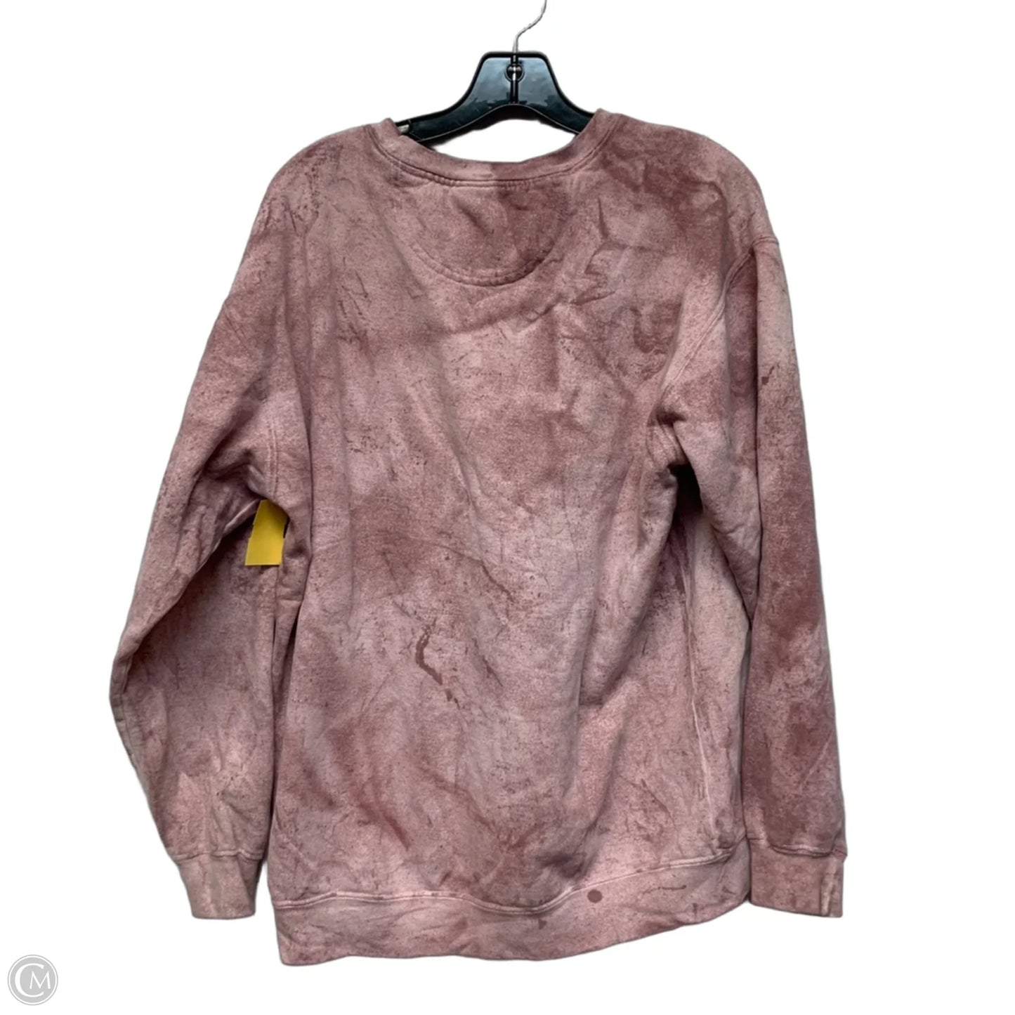 Sweatshirt Crewneck By Comfort Casual In Pink, Size: L
