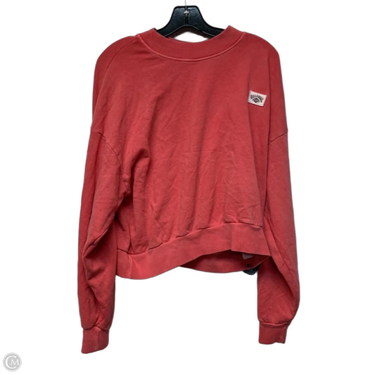 Sweatshirt Crewneck By Billabong In Pink, Size: L