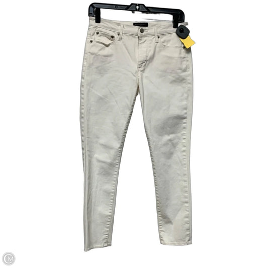 Jeans Skinny By Banana Republic In White Denim, Size: 4