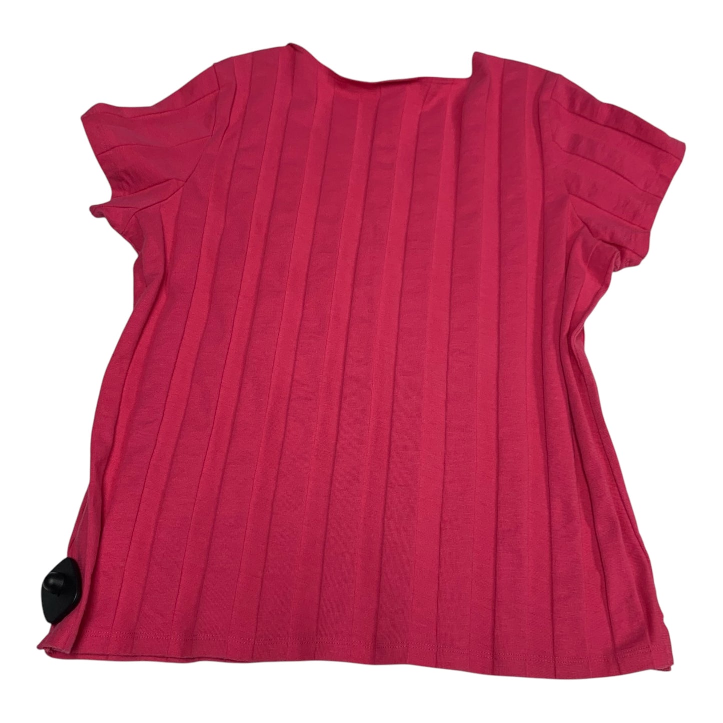 Top Short Sleeve By Denim And Company In Pink, Size: L