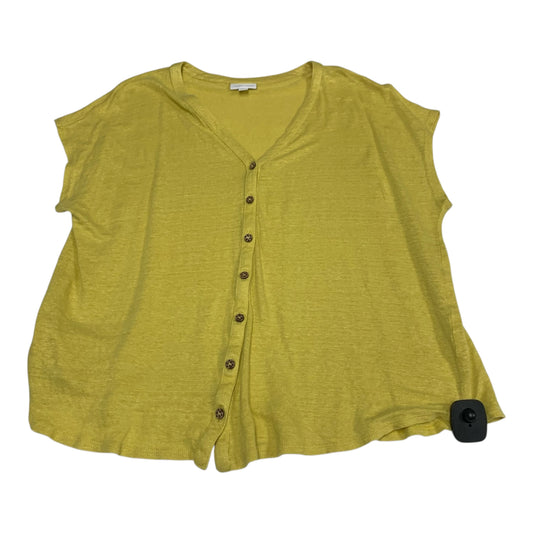 Top Short Sleeve Basic By J. Jill In Yellow, Size: L