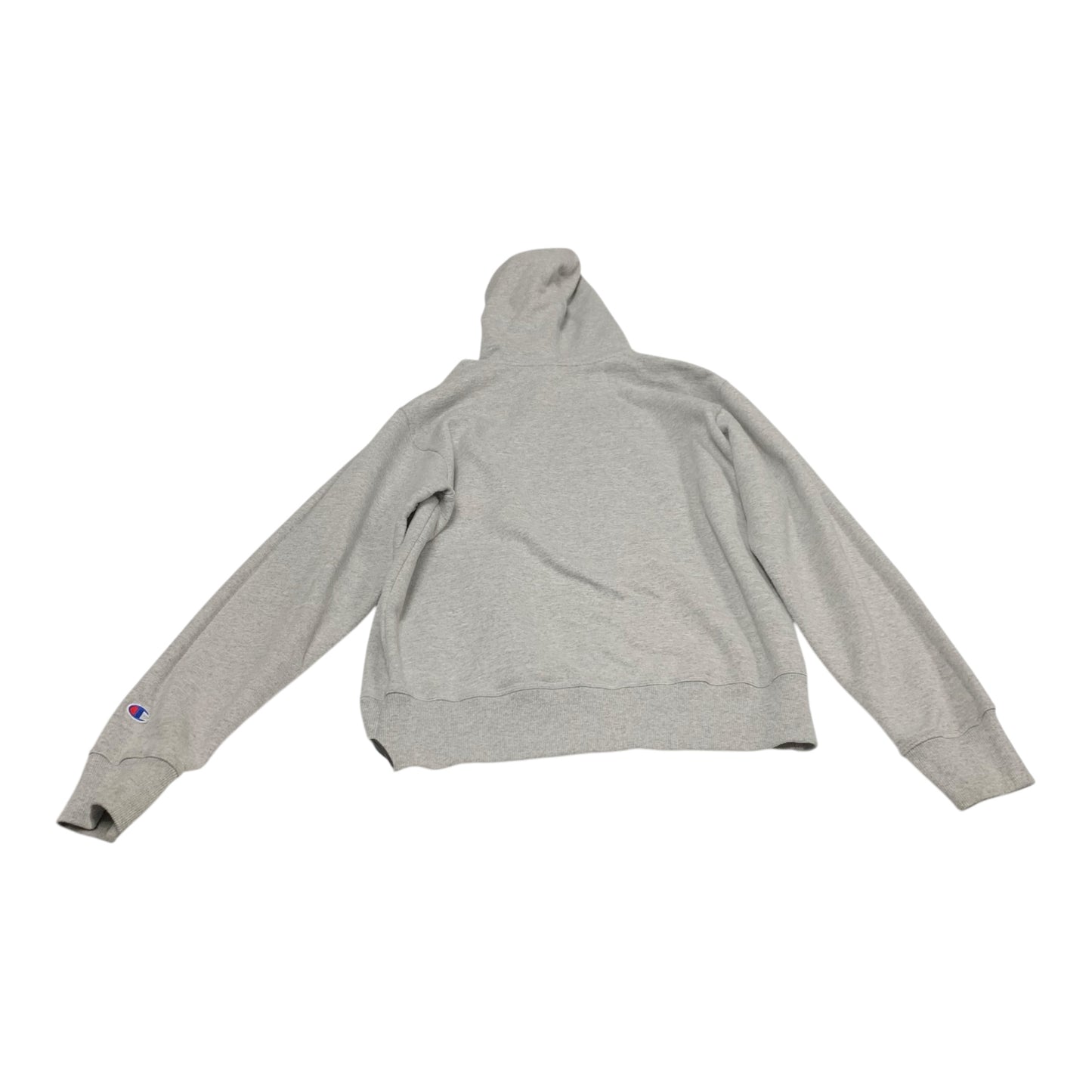 Athletic Sweatshirt Hoodie By Champion In Grey, Size: M