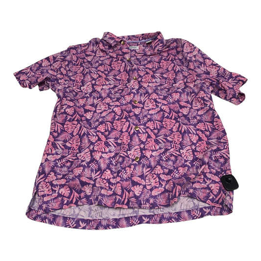 Top Short Sleeve By Tommy Bahama In Pink & Purple, Size: L