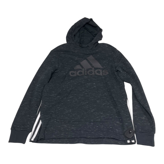 Athletic Sweatshirt Hoodie By Adidas In Black, Size: S