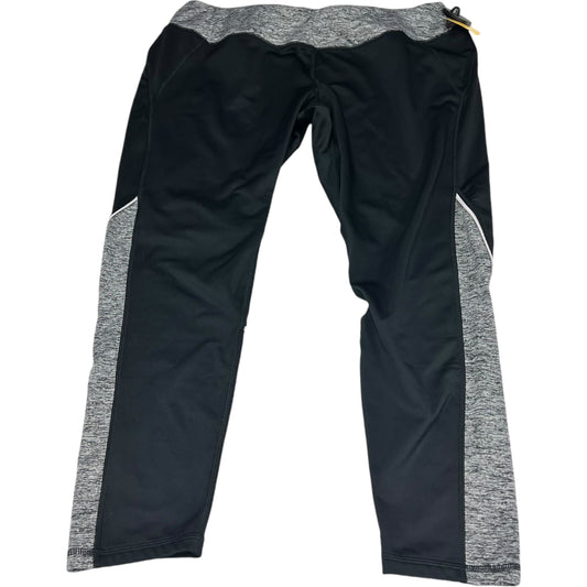 Athletic Leggings By Tek Gear In Black & Grey, Size: 1x