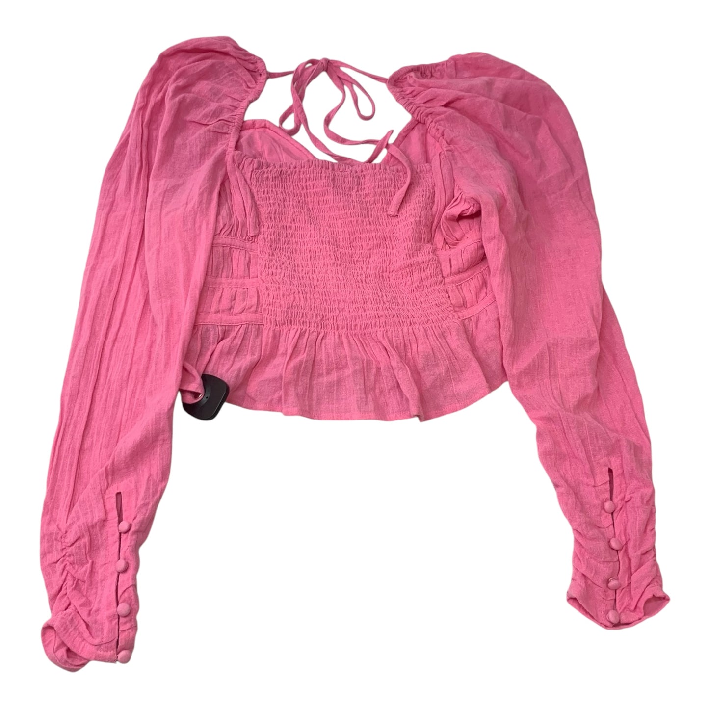 Top Long Sleeve By Free People In Pink, Size: M