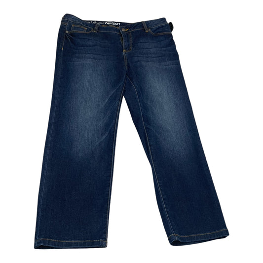 Jeans Straight By Westport In Blue Denim, Size: 14p