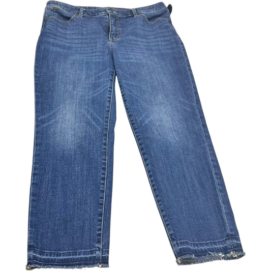 Jeans Straight By Talbots In Blue Denim, Size: 12