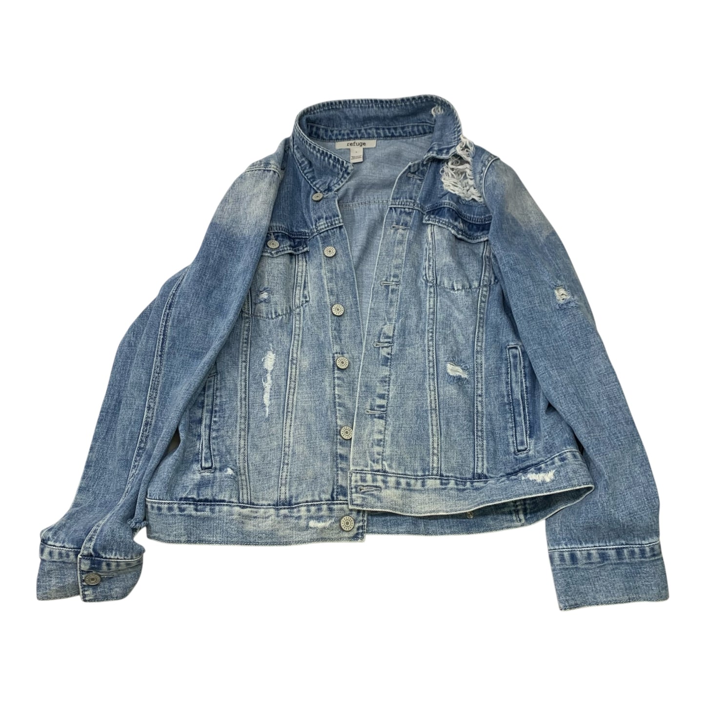 Jacket Denim By Refuge In Blue Denim, Size: L