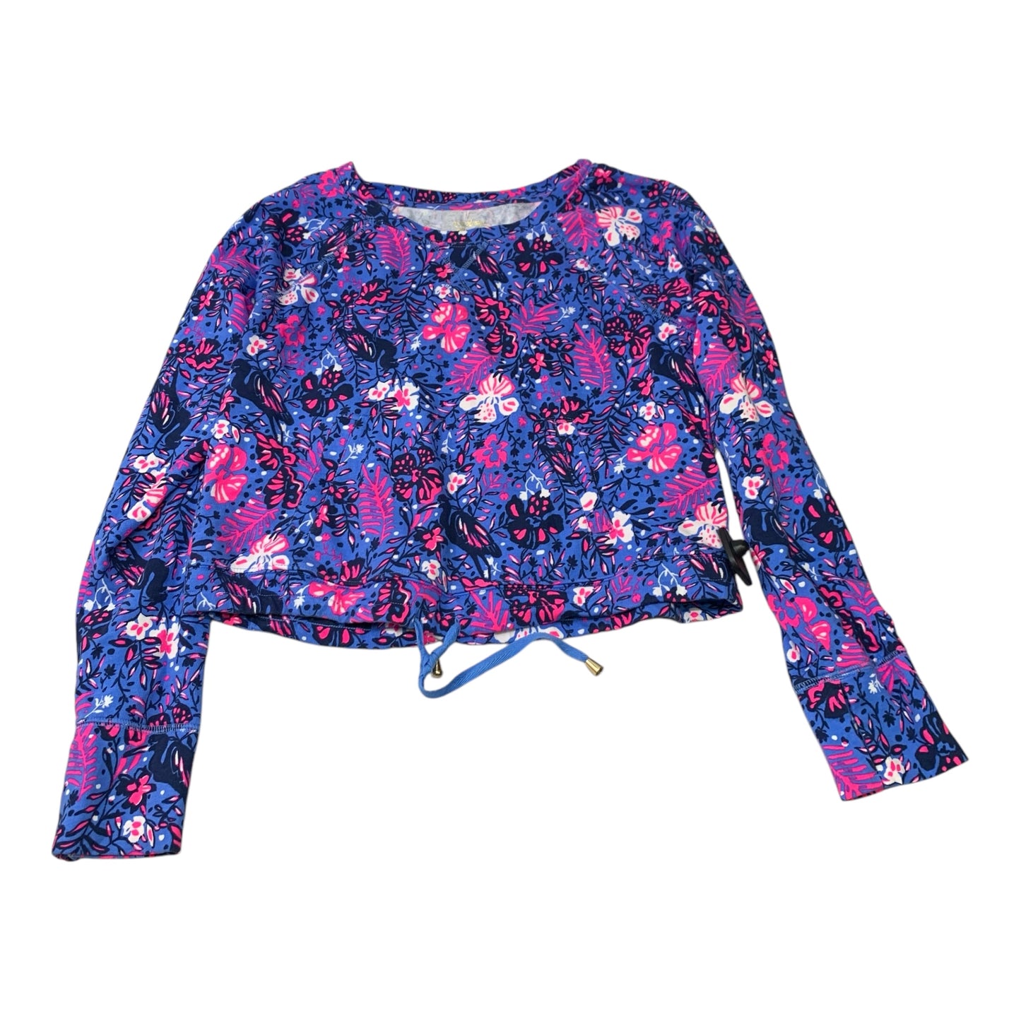 Top Long Sleeve Designer By Lilly Pulitzer In Blue & Pink, Size: M