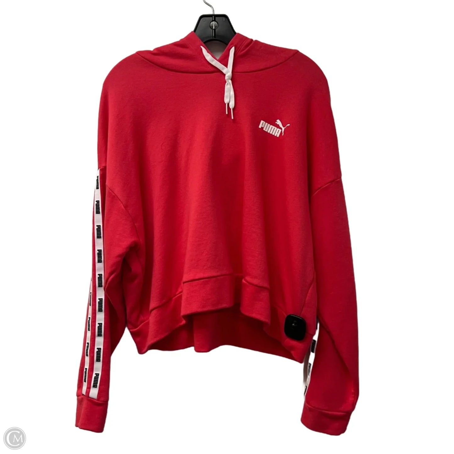 Athletic Sweatshirt Hoodie By Puma In Pink, Size: Xl