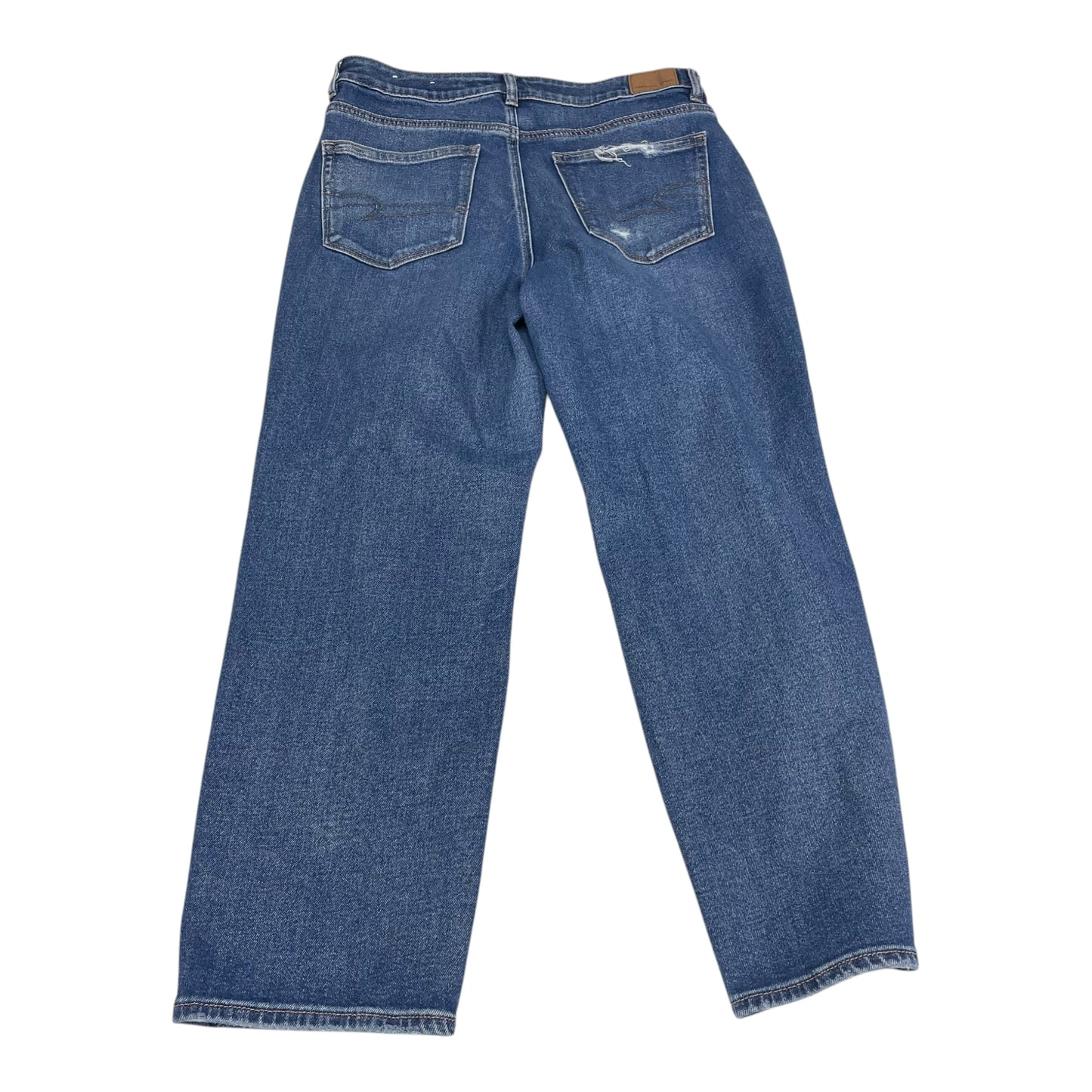 Jeans Straight By American Eagle In Blue Denim, Size: 12