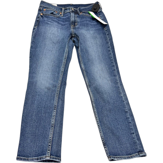 Jeans Straight By Gap In Blue Denim, Size: 2p