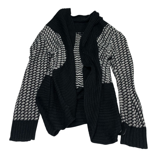 Sweater Cardigan By New Directions In Black & White, Size: Lp