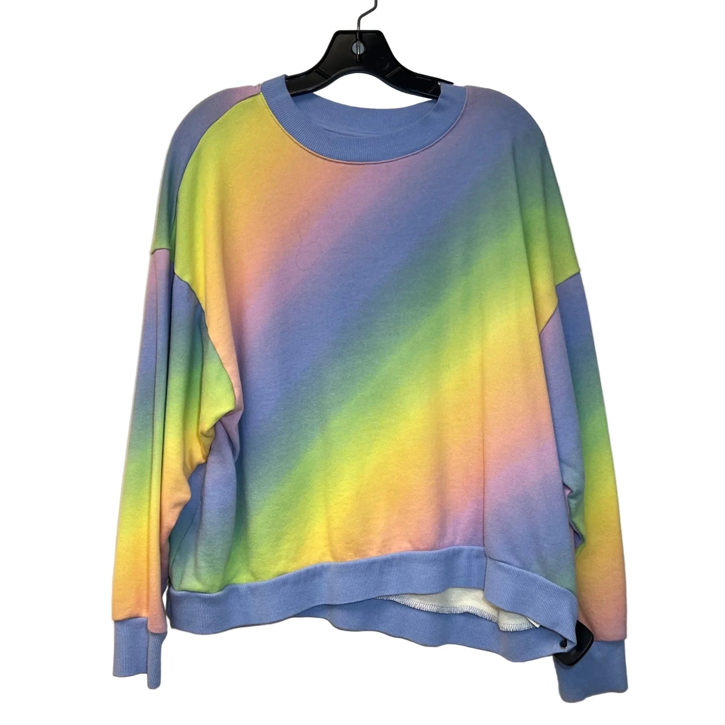 Sweatshirt Crewneck By Colsie In Rainbow Print, Size: M