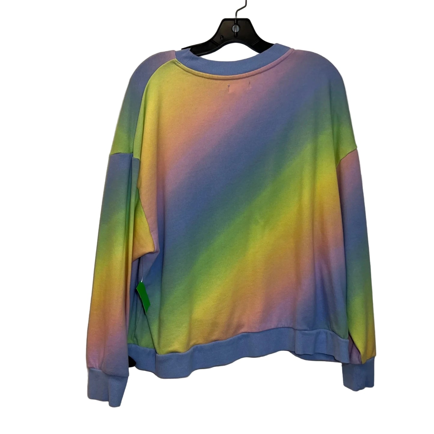 Sweatshirt Crewneck By Colsie In Rainbow Print, Size: M
