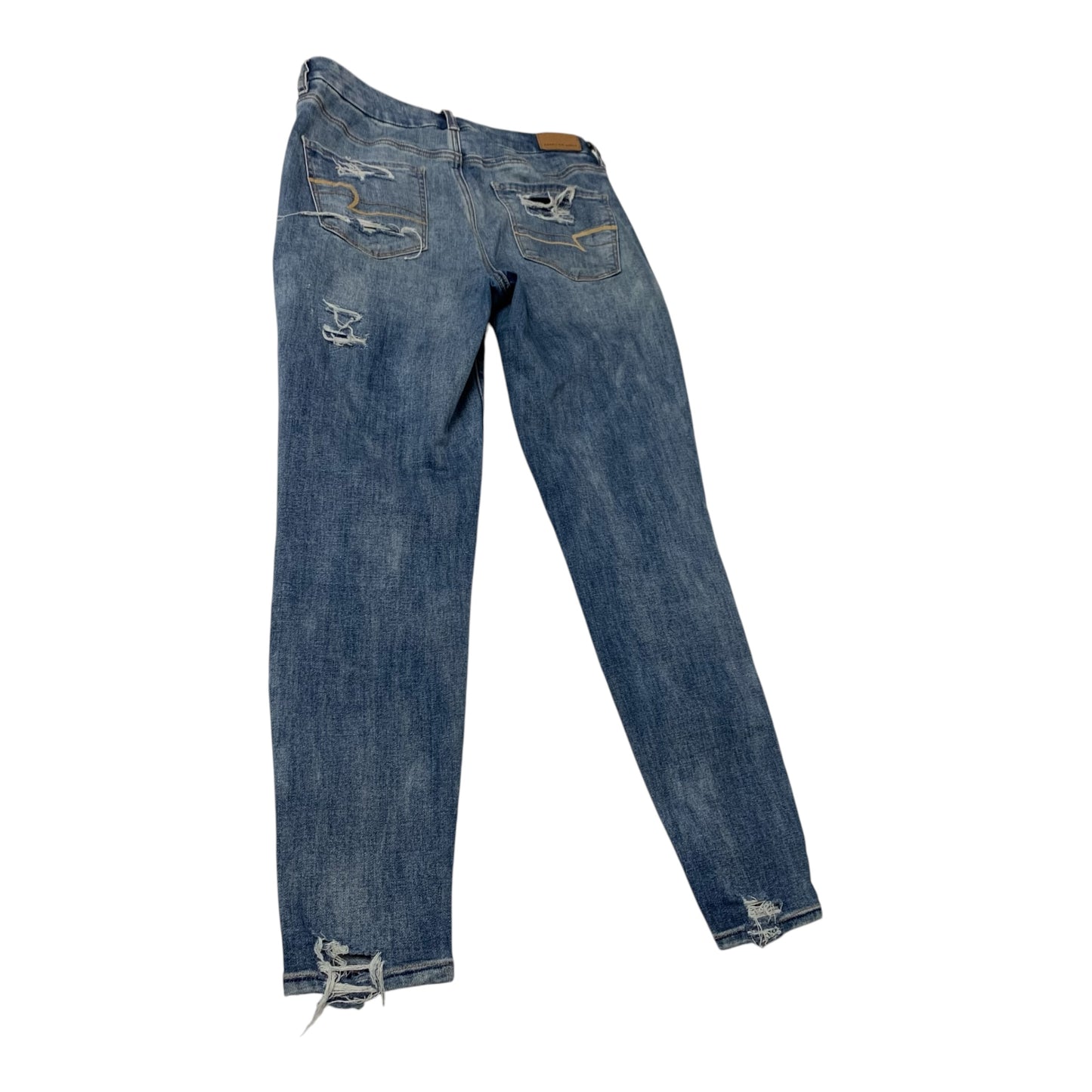 Jeans Skinny By American Eagle In Blue Denim, Size: 6