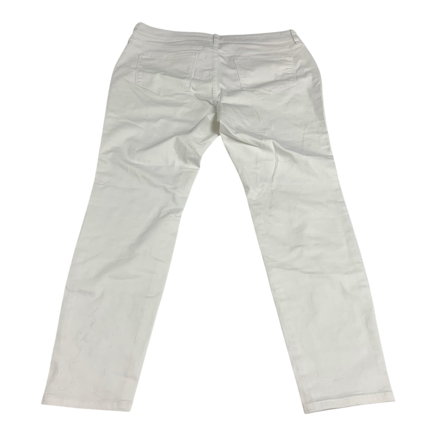 Jeans Skinny By St Johns Bay In White Denim, Size: 16