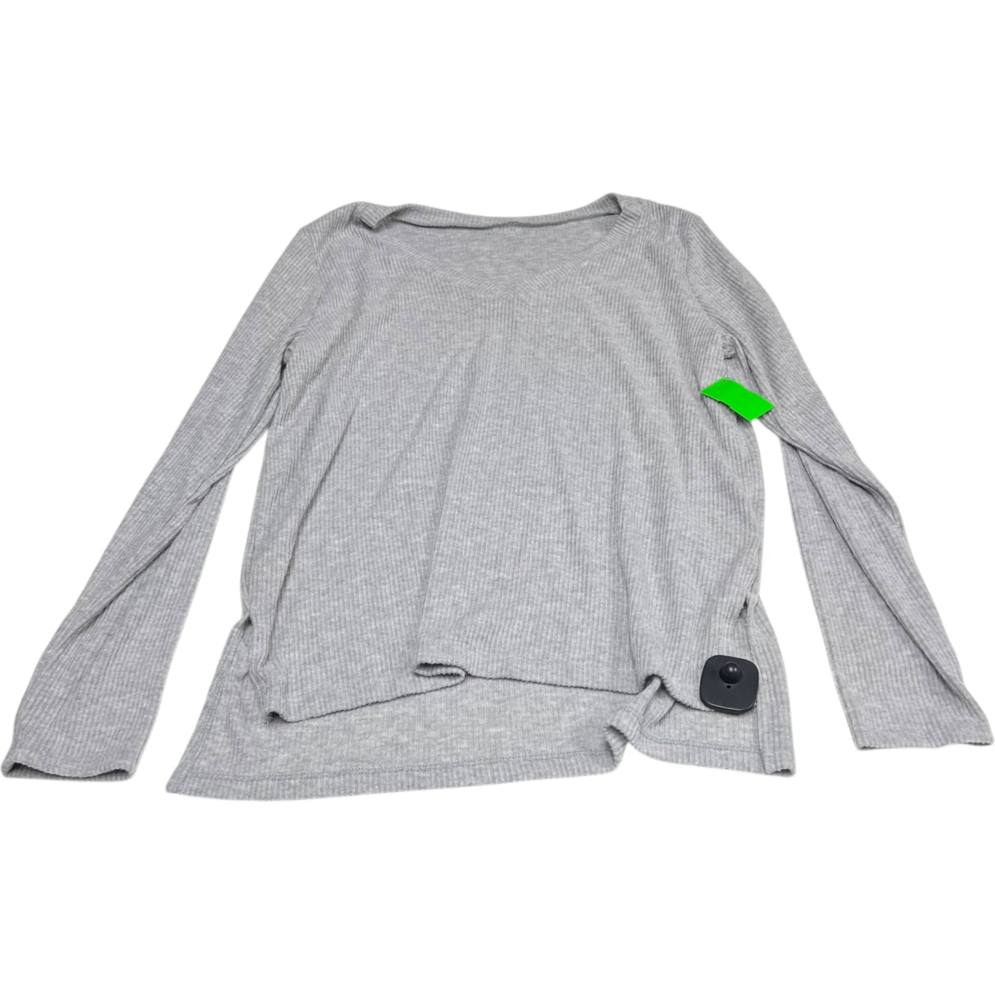 Top Long Sleeve Basic By Clothes Mentor In Grey, Size: M