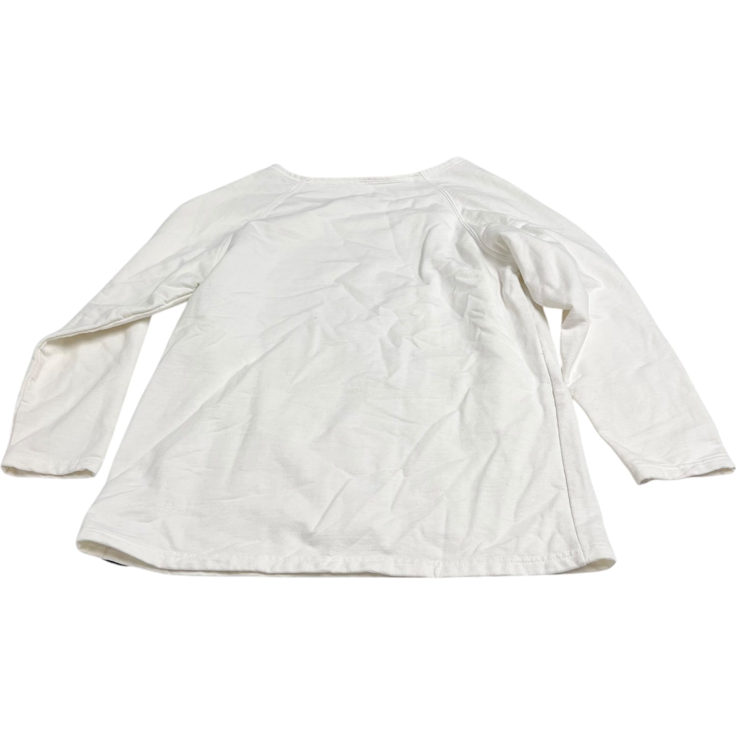 Top Long Sleeve Basic By Clothes Mentor In White, Size: M