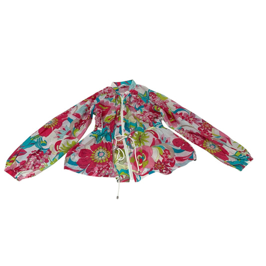 Jacket Windbreaker By Trina Turk In Floral Print, Size: S