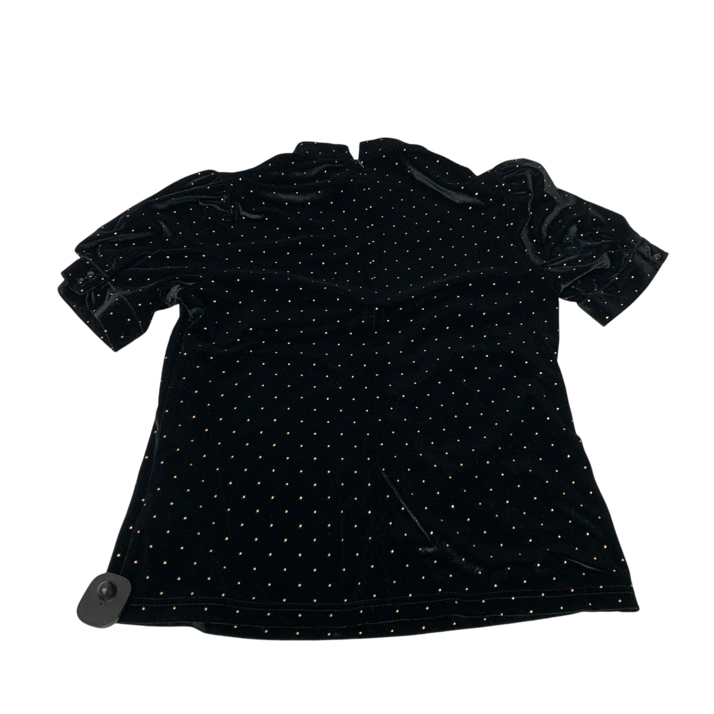 Top Short Sleeve By Nanette By Nanette Lepore In Black & Gold, Size: S